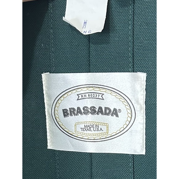 Brassada Drovers Coat Size Medium Long Forest Green Cattle Rancher Rodeo Western - Picture 11 of 12